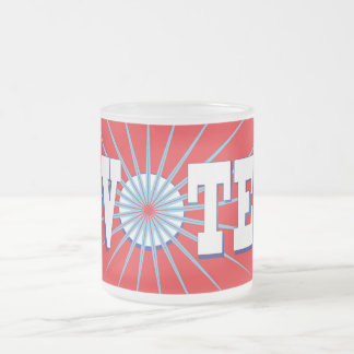 Stem met deze VOTE Rood Matglas Koffiemok
