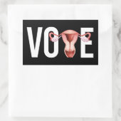 Stem met je baarmoeder rechthoekige sticker (Tas)