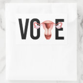 Stem met je baarmoeder rechthoekige sticker (Tas)