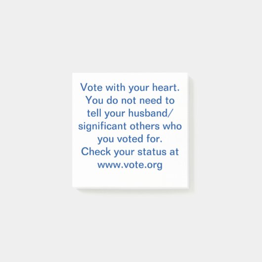 Stem met je hart post-it® notes (Voorkant)