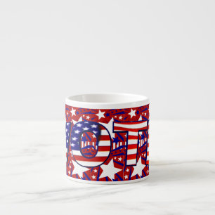 Stem met Stars and Stripes - Espresso Kop