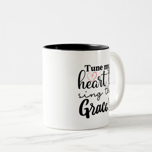"Stem Mijn Hart af om Uw Genade te Zingen" Mok (Voorkant rechts)