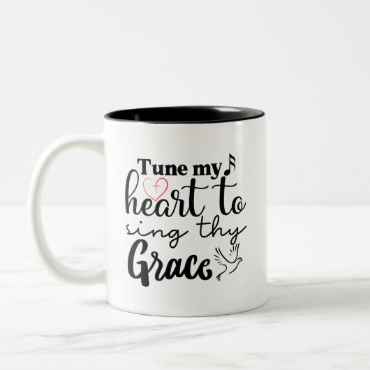 "Stem Mijn Hart af om Uw Genade te Zingen" Mok (Links)