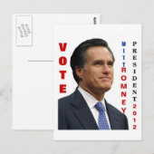 Stem Mitt Romney 2012 Postkaart (Voorkant / Achterkant)
