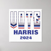 Stem moderne typografie - Verkiezingen Canvas Afdruk (Voorkant)