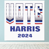 Stem moderne typografie - Verkiezingen Canvas Afdruk (Insitu (Houten vloer))