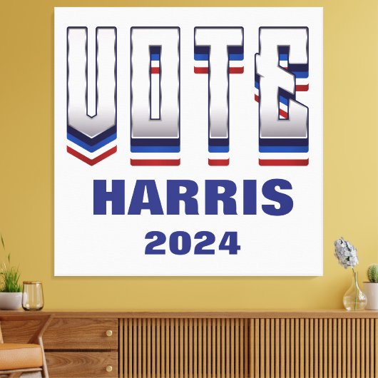Stem moderne typografie - Verkiezingen Canvas Afdruk (Insitu (Woonkamer))