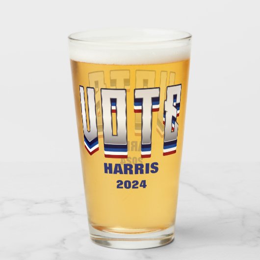 Stem moderne typografie - Verkiezingen Glas (Voorkant gevuld)