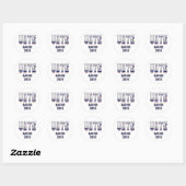 Stem moderne typografie - Verkiezingen Ronde Sticker (Vel)