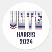 Stem moderne typografie - Verkiezingen Ronde Sticker (Voorkant)