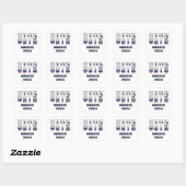 Stem moderne typografie - Verkiezingen Vierkante Sticker (Vel)