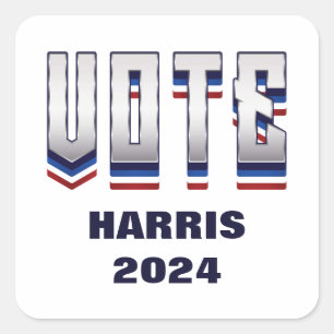 Stem moderne typografie - Verkiezingen Vierkante Sticker
