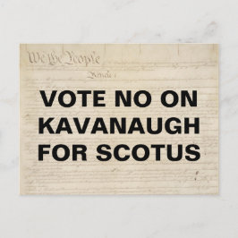 Stem Nee op Kavanaugh voor SCOTUS-verzet Briefkaart