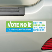 Stem Nee tegen de Minnesota-kiezers-ID-wet Bumper Bumpersticker (Op auto)
