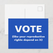 Stem net zoals je reproductieve rechten ervan afha briefkaart (Voorkant / Achterkant)