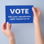 Stem net zoals je reproductieve rechten ervan afha flyer (Hand)