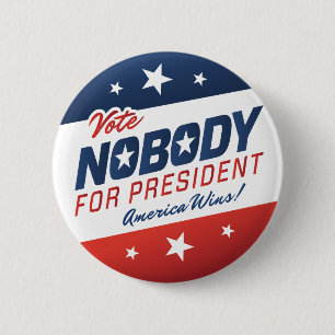 Stem niemand voor de Buttonnen van het President Ronde Button 5,7 Cm