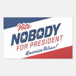 Stem Niemand voor President Stickers