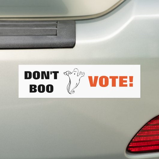 Stem niet in Boo! - 1 BUMPERSTICKER (Op auto)
