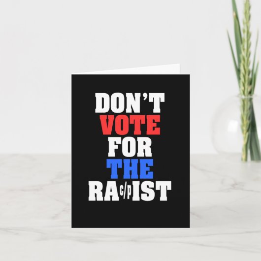 Stem niet op de racistische Sticker Kaart (Voorkant)