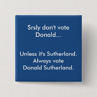 Stem niet op Donald Button
