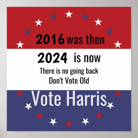 Stem niet op Old Vote Harris Poster (Voorkant)