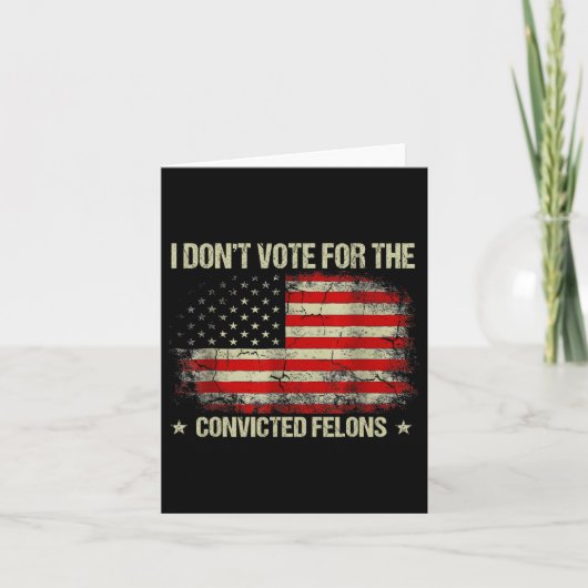 Stem niet op veroordeelde misdadigers Anti-Trump 3 Kaart (Voorkant)