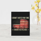 Stem niet op veroordeelde misdadigers Anti-Trump 3 Kaart (Gele Bloem)