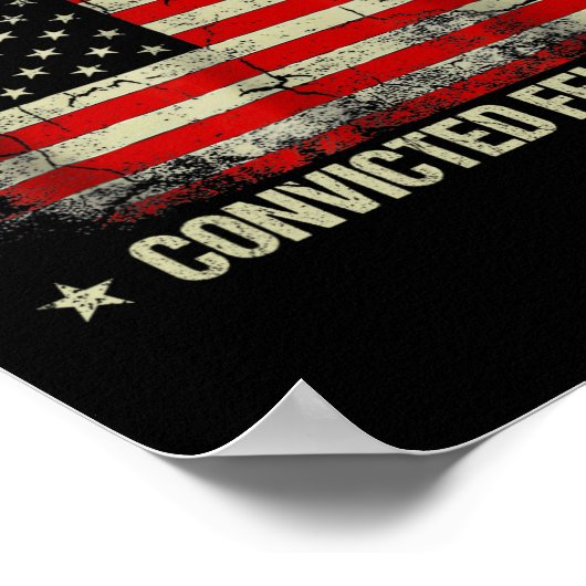 Stem niet op veroordeelde misdadigers Anti-Trump 3 Poster (Hoek)