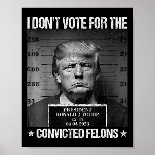 Stem niet op veroordeelde misdadigers Anti-Trump 4 Poster (Voorkant)