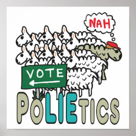 Stem niet over politiek poster
