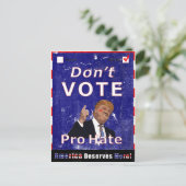 Stem niet pro-Hate Campaign Poscard Briefkaart (Staand voorkant)