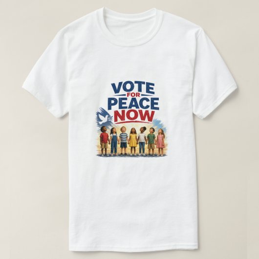 STEM NU VOOR VREDE T-SHIRT (Design voorkant)
