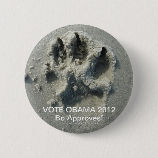 STEM OBAMA 2012 BO KEURT HET GOED! RONDE BUTTON 5,7 CM (Voorkant)