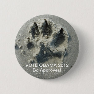 STEM OBAMA 2012 BO KEURT HET GOED! RONDE BUTTON 5,7 CM