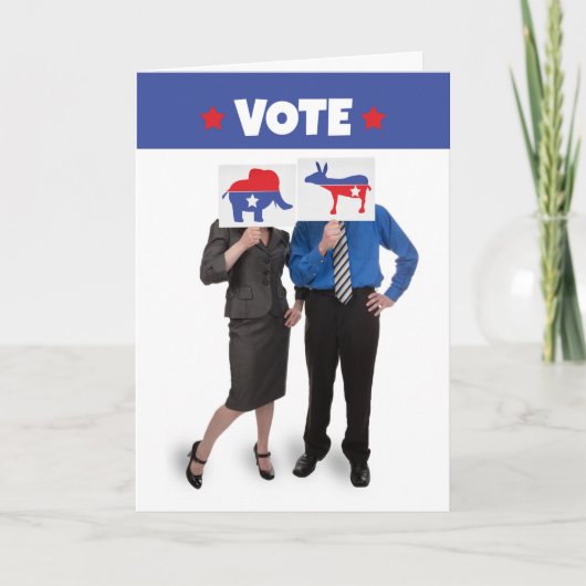 Stem ongeacht aan welke kant je staat feestdagen kaart (Voorkant)