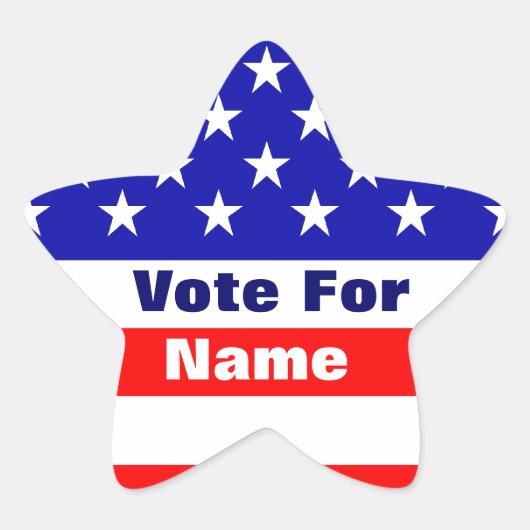Stem op... Amerikaanse vlaggenster Stickers (Voorkant)