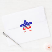Stem op... Amerikaanse vlaggenster Stickers (Envelop)
