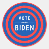 Stem op Biden Democrat Party Ronde Sticker (Voorkant)