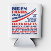 Stem op Biden Harris 2024 verkiezingsplatform Blikjeskoeler (Voorkant)