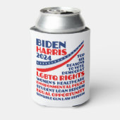 Stem op Biden Harris 2024 verkiezingsplatform Blikjeskoeler (Blikje Achterkant)