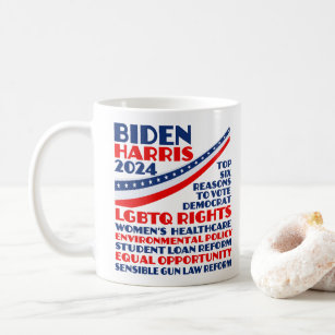 Stem op Biden Harris 2024 verkiezingsplatform Koffiemok
