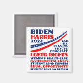 Stem op Biden Harris 2024 verkiezingsplatform Magneet (Voorkant / Achterkant)