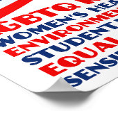 Stem op Biden Harris 2024 verkiezingsplatform Poster (Hoek)