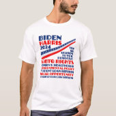 Stem op Biden Harris 2024 verkiezingsplatform T-shirt (Voorkant)