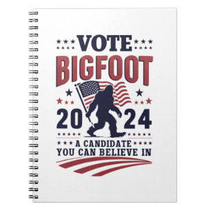 Stem op Bigfoot 2024 Sasquatch Presidentiële  Notitieboek