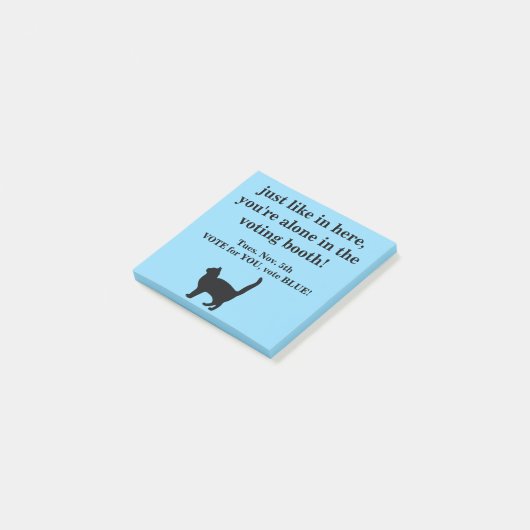 Stem op Blue Cat 2 Post-It Notes (Schuin)