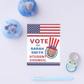 Stem op Class President: Pet & vlag foto Flyer (Enkel)