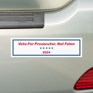 Stem op de aanklager, niet op de dader bumpersticker