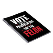 Stem op de aanklager, niet op de misdadiger notitieboek (Rechterzijde)